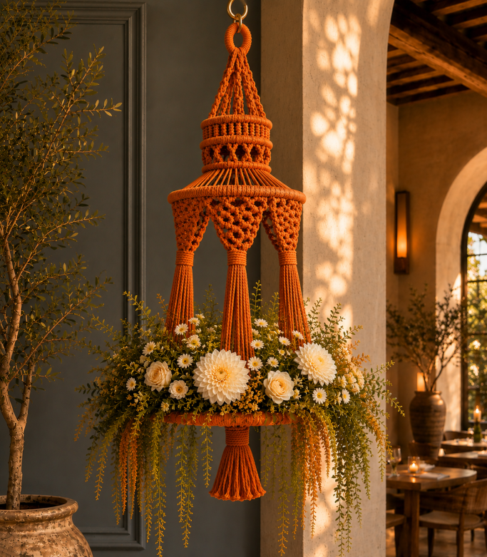 Hangers & Macramé | Sculptural Fibre Art for Interiors Luxury macrame plant hangers designed to enhance homes, restaurants, boutiques and commercial spaces.